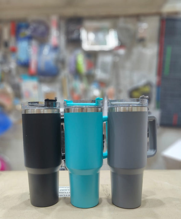 Large 40oz Matte Teal Insulated Tumbler for Hot & Cold Drinks